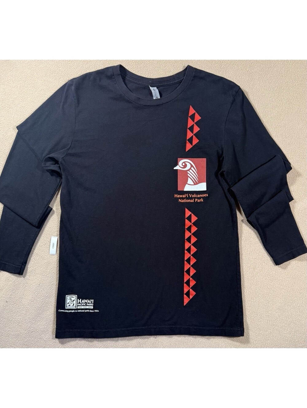 Next Level Men’s S Black Long Sleeve Crew Neck National Park Graphic T-Shirt
